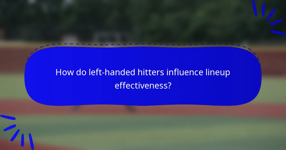 How do left-handed hitters influence lineup effectiveness?