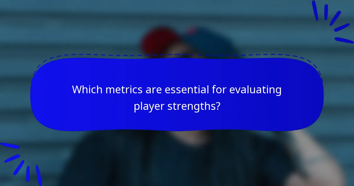 Which metrics are essential for evaluating player strengths?